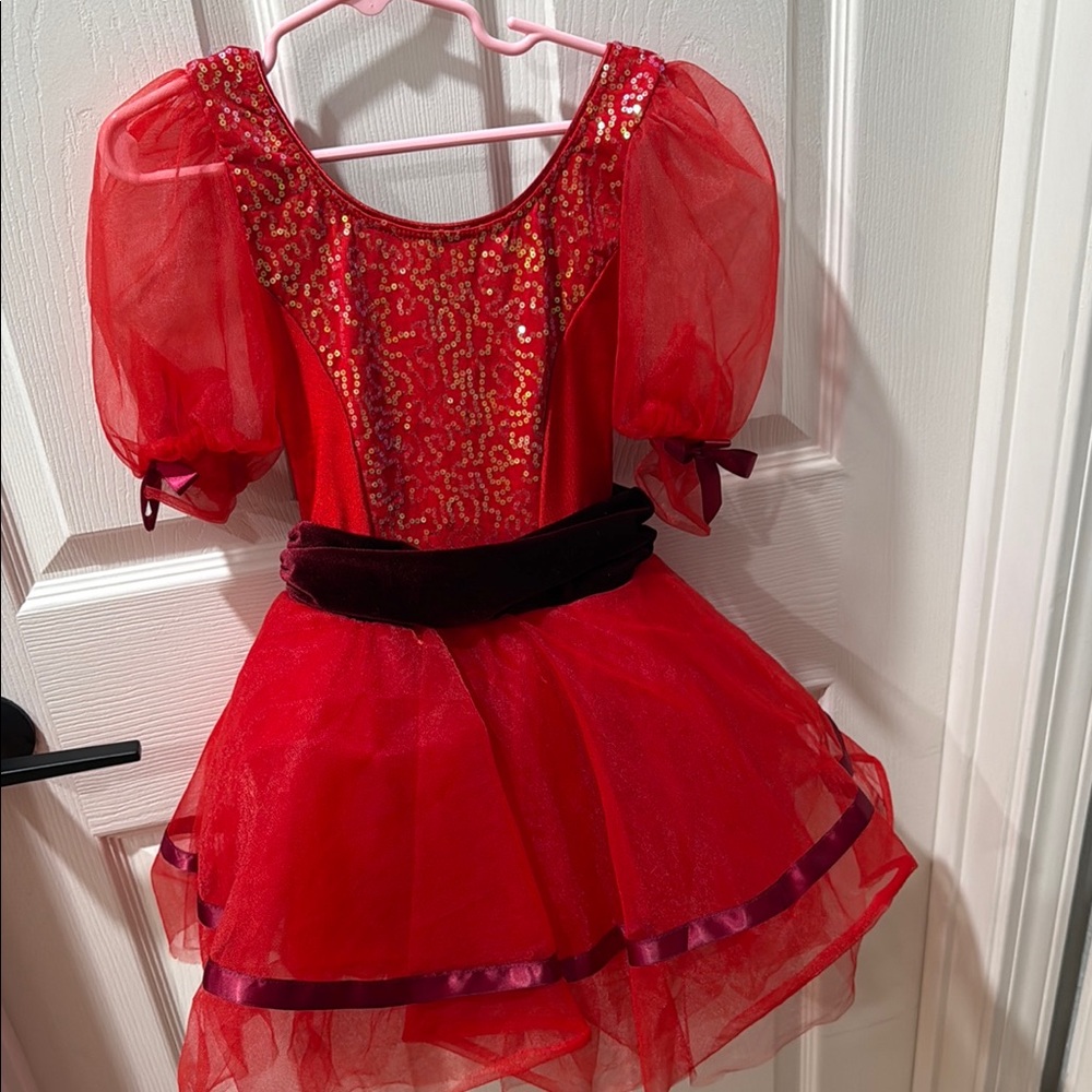 Red Sequin Kids Costume Dress